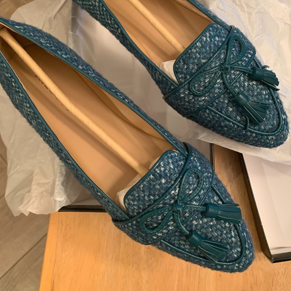 Talbots Dark Teal Francesca Bow Tie Loafer